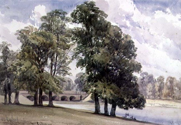 Vue sur la Serpentine, Hyde Park - William Callow
