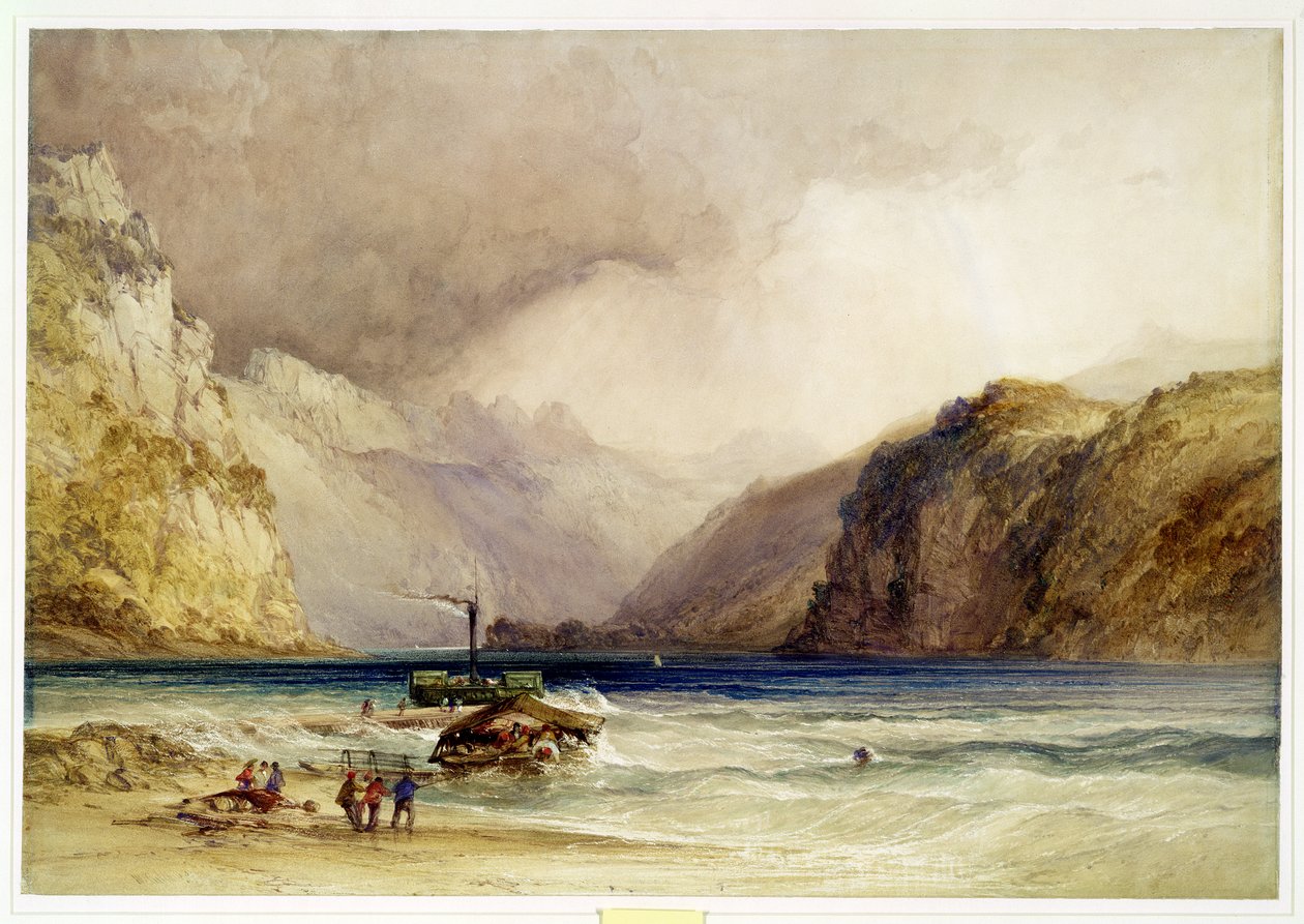Wallenstadt, depuis Wesen, Suisse, 1842 - William Callow