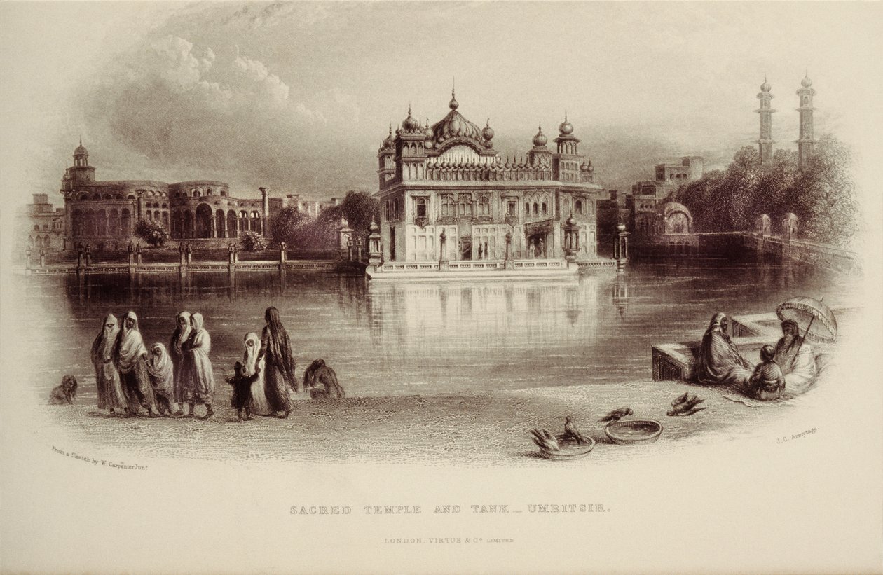 Temple sacré et réservoir - Umritsir - William Carpenter
