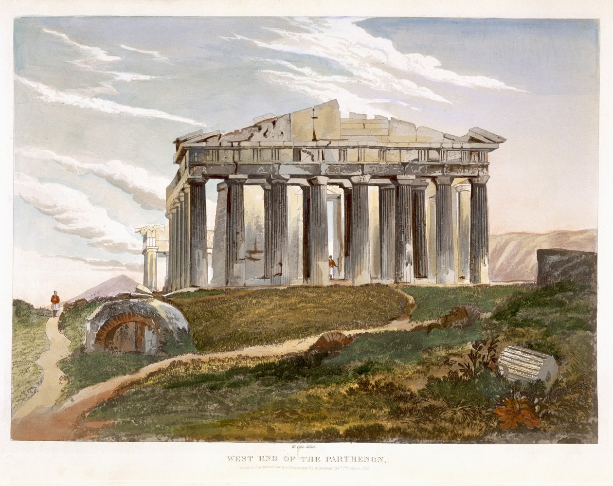 Extrémité ouest du Parthénon, de 