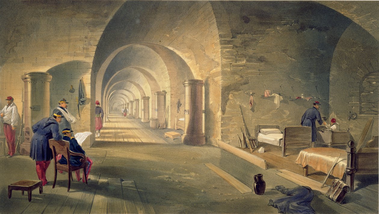 Intérieur du Fort Nicholas, planche de 