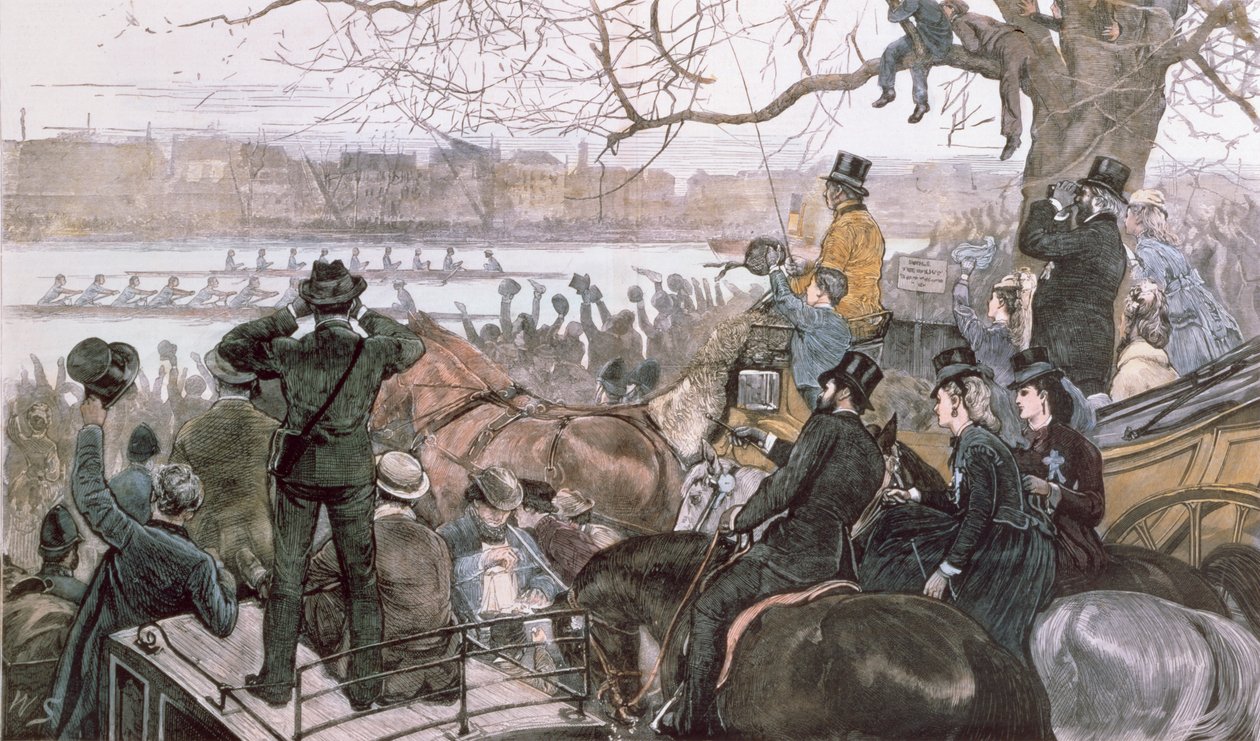 La course de bateaux Oxford et Cambridge, 1871 - William Crimea Simpson
