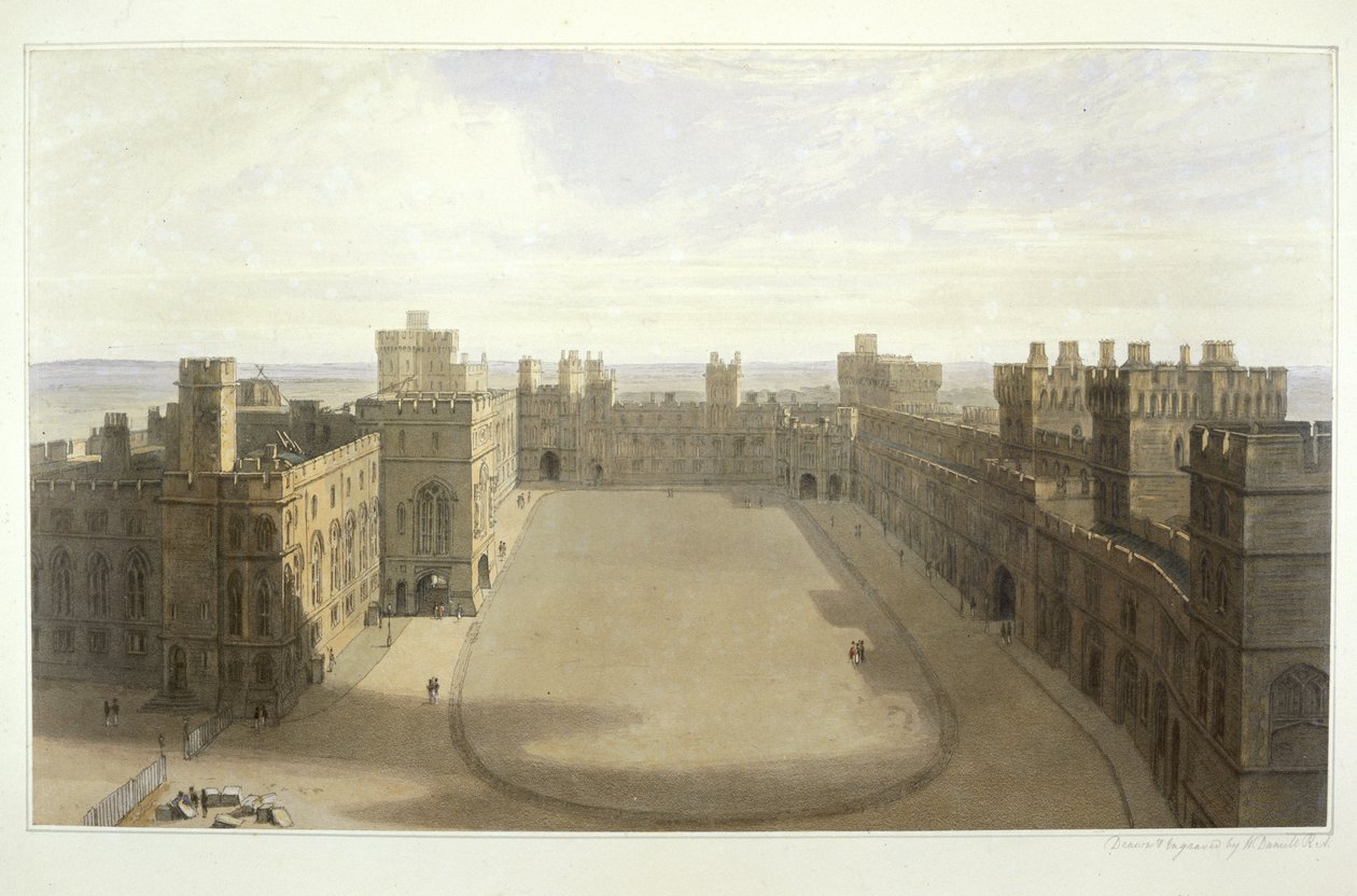 Vue sur la cour intérieure à Windsor, d