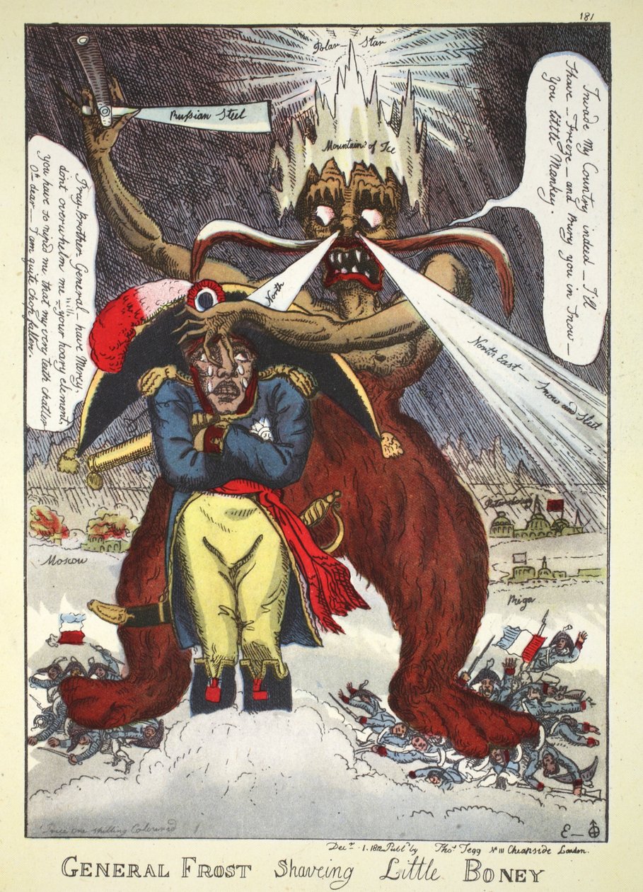Le Général Frost rasant le Petit Boney, pub. Thomas Tegg, 1812 - William Elmes