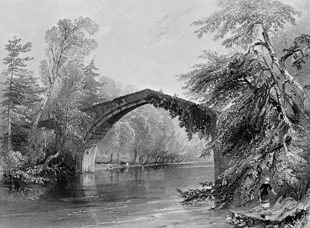 Pont de Doon, gravé par G. K. Richardson - William Henry Bartlett