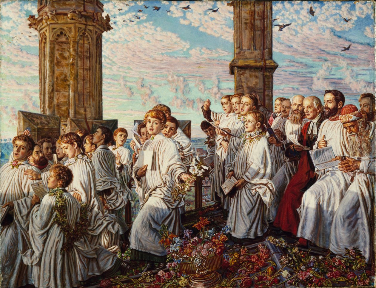 Matin de mai au Magdalen College, Oxford, ancienne cérémonie annuelle - William Holman Hunt