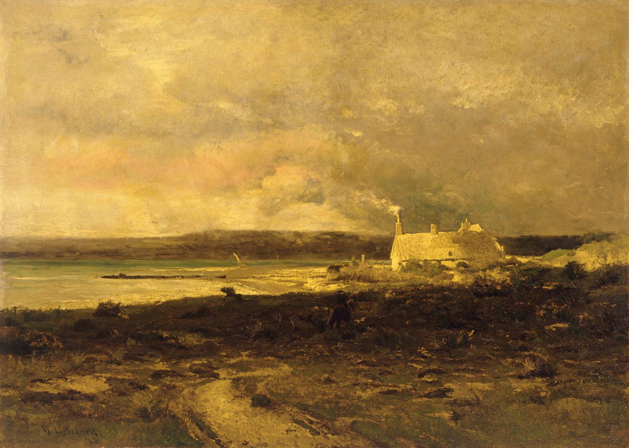 Cottage au bord de la mer - William Lamb Picknell
