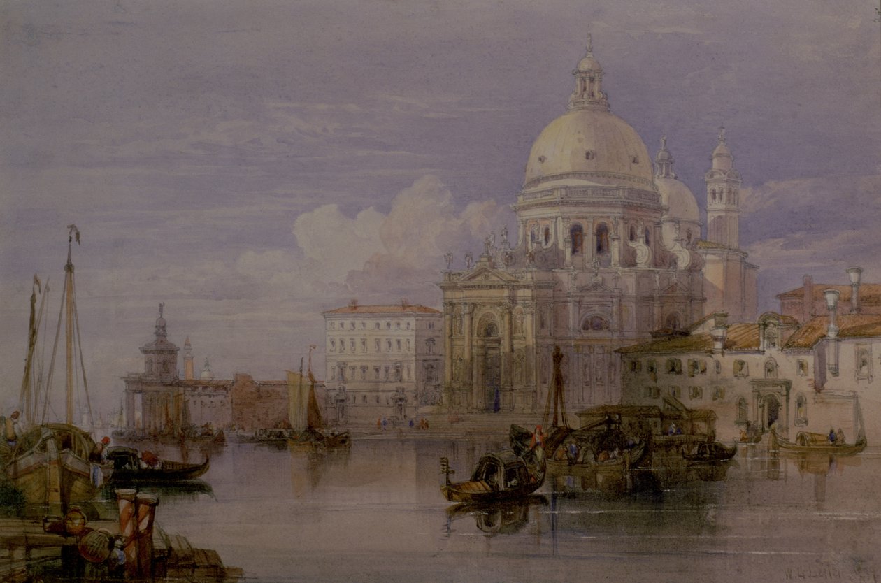 Santa Maria della Salute depuis le Grand Canal, Venise, XIXe siècle - William Leighton Leitch