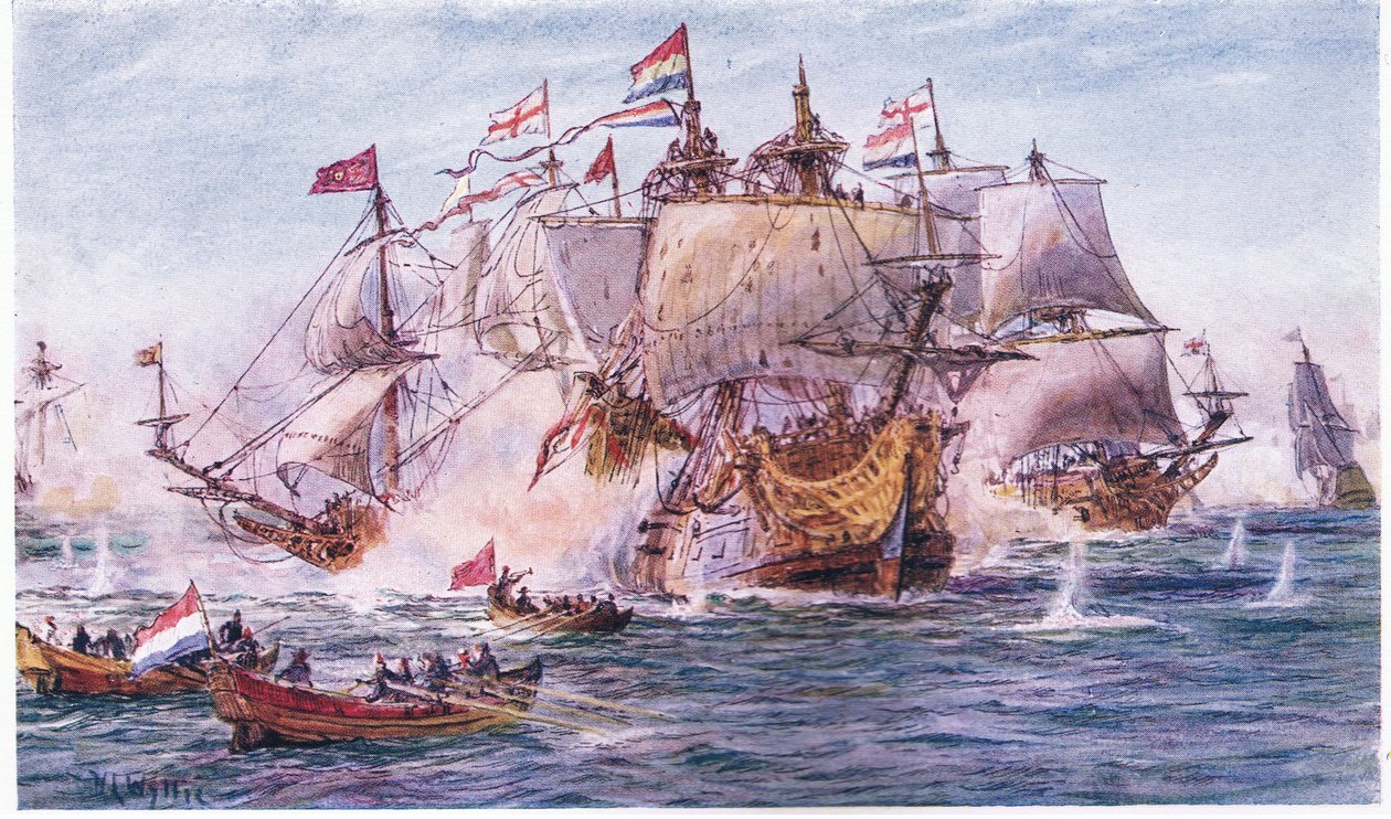 Blake et Tromp-période des guerres néerlandaises, 1915 - William Lionel Wyllie