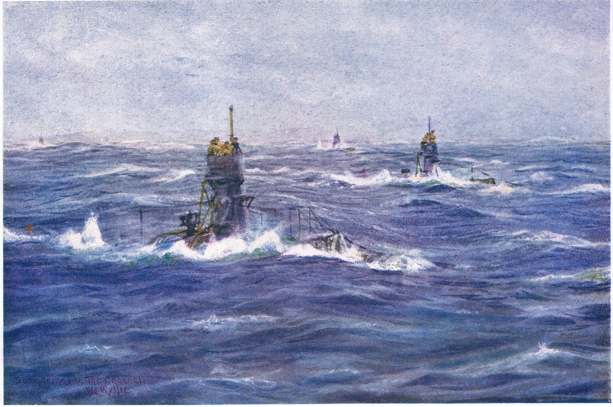 Sous-marins dans la Manche, 1915 - William Lionel Wyllie