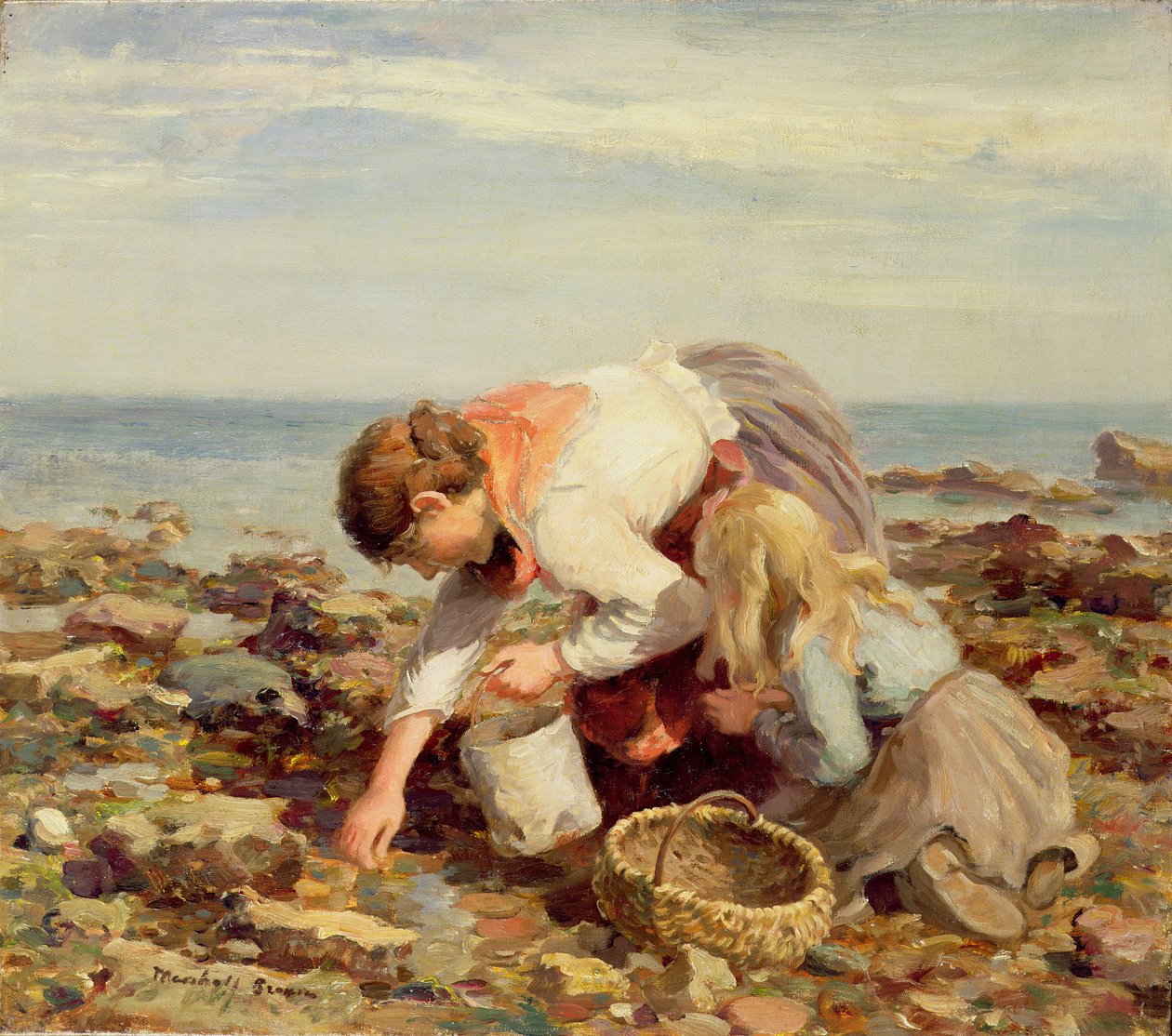 Collecte de coquillages - William Marshall Brown