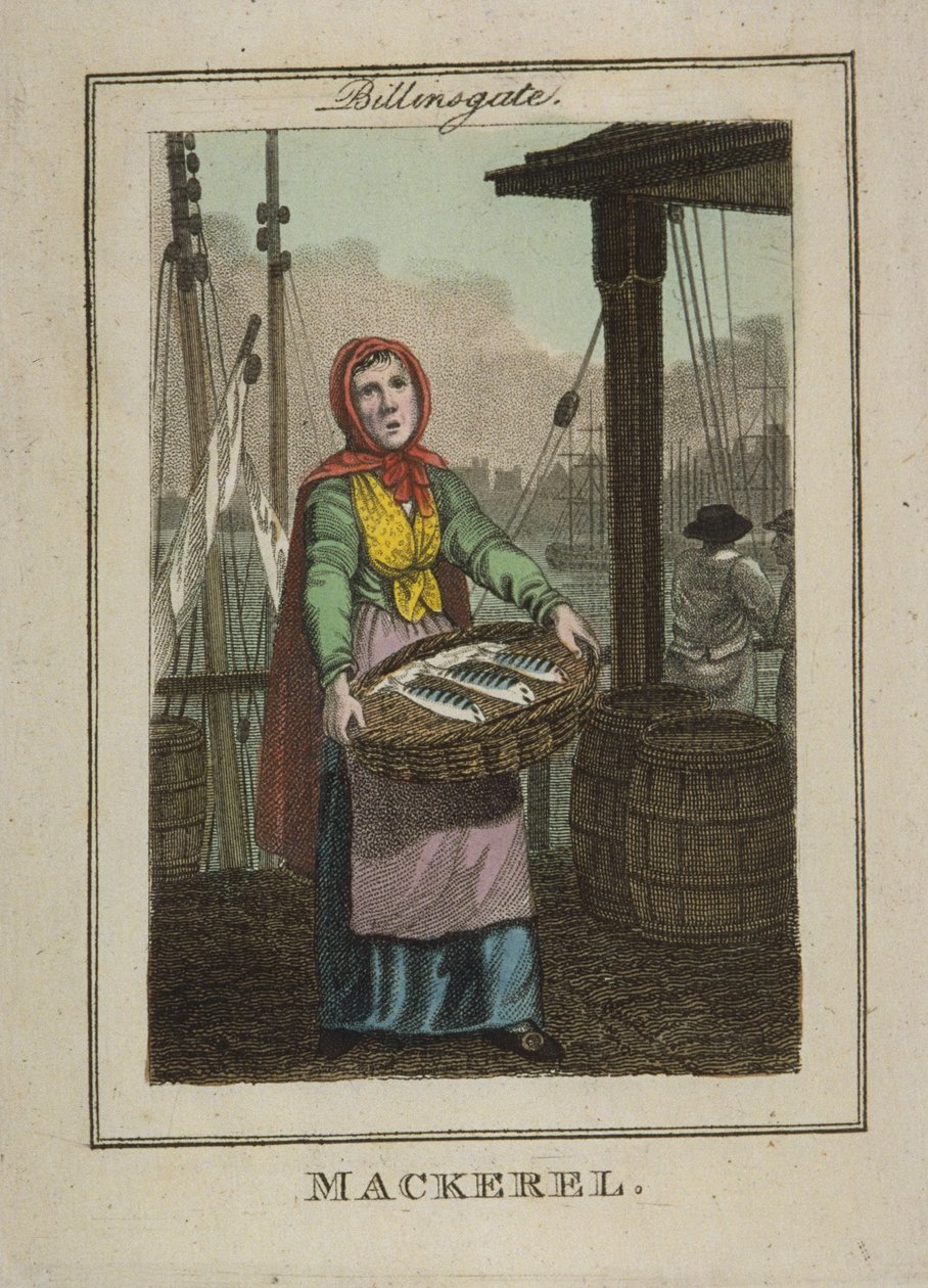 Vendeur de maquereaux à Billingsgate, 1804 - William Marshall Craig