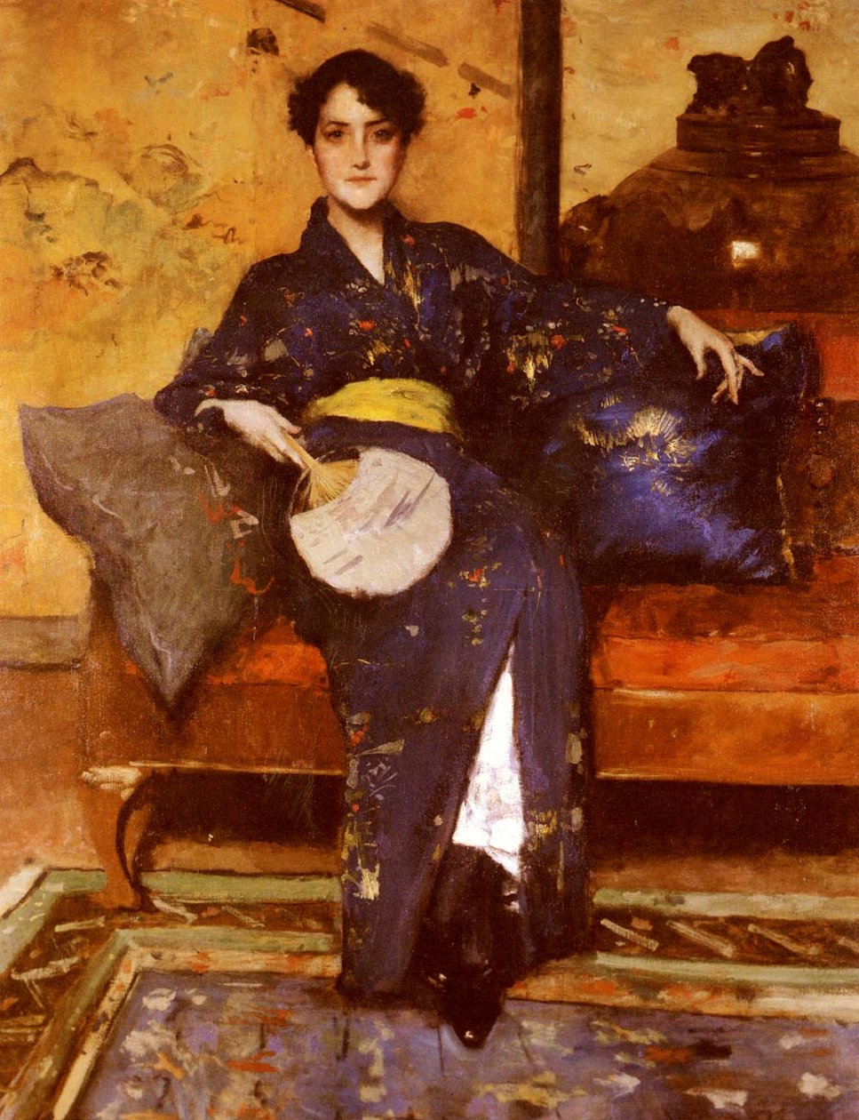 Le Kimono Bleu | William Merritt Chase | Estampe d'art