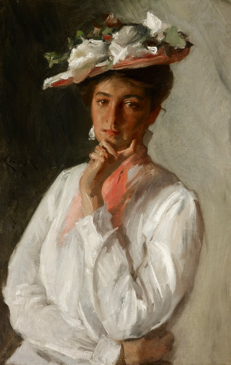 Femme en blanc - William Merritt Chase