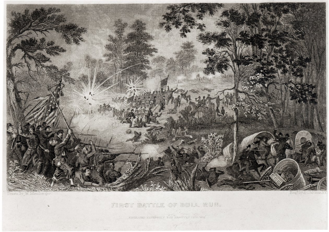La première bataille de Bull Run, 21 juillet 1861, gravée par J.C. McRae - William Momberger