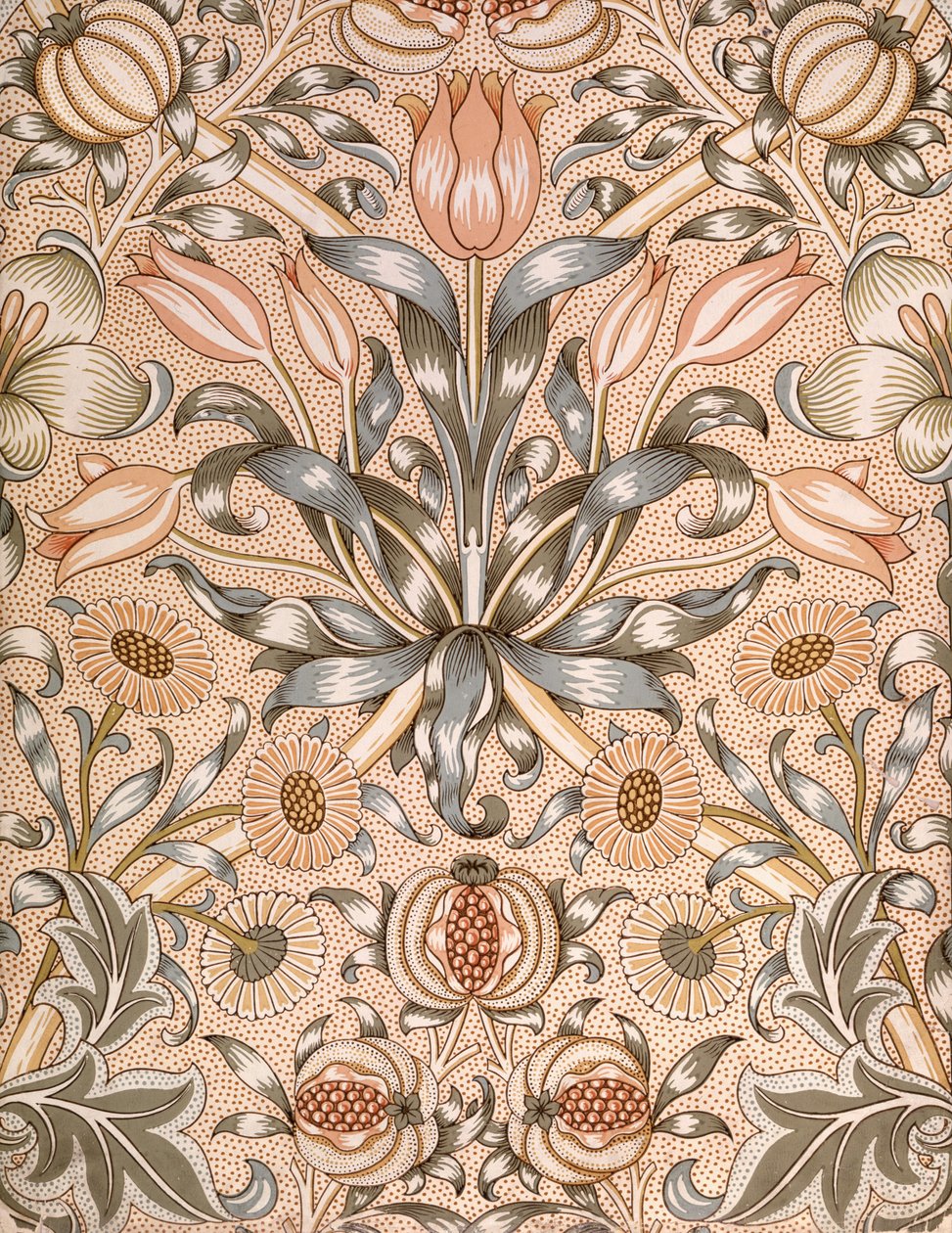 Conception de papier peint Lily et Grenade, 1886 - William Morris