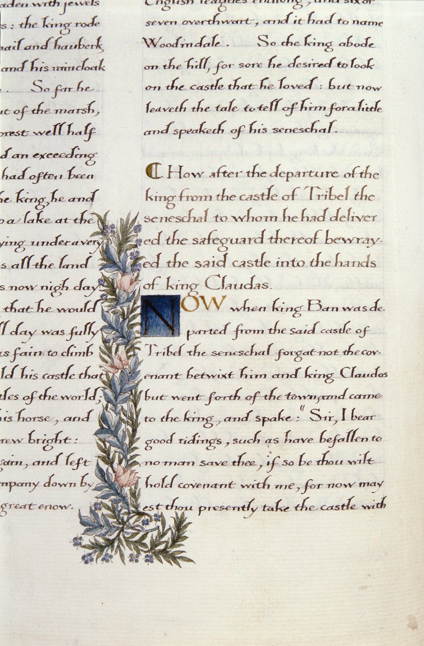 Un des deux fragments de Lancelot du Lac - William Morris