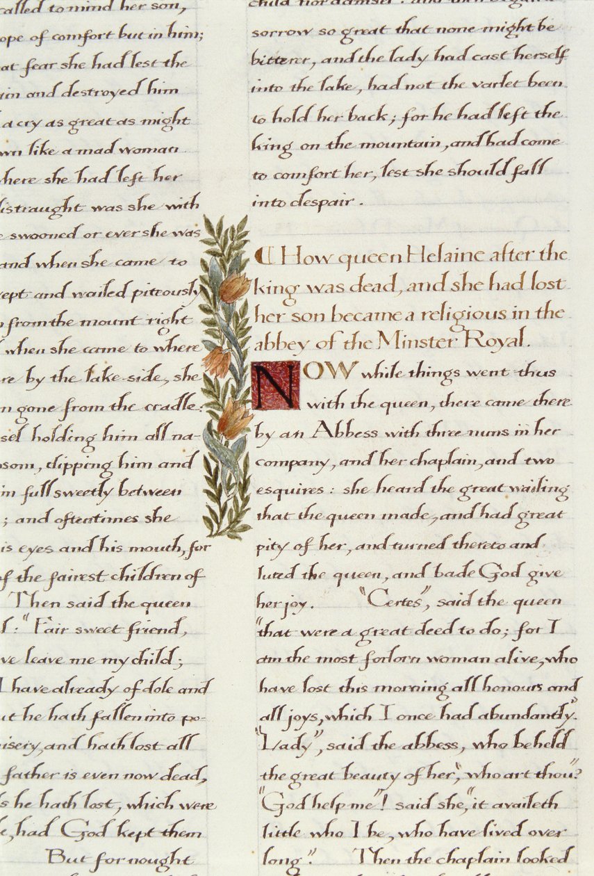 Un des deux fragments de Lancelot du Lac - William Morris