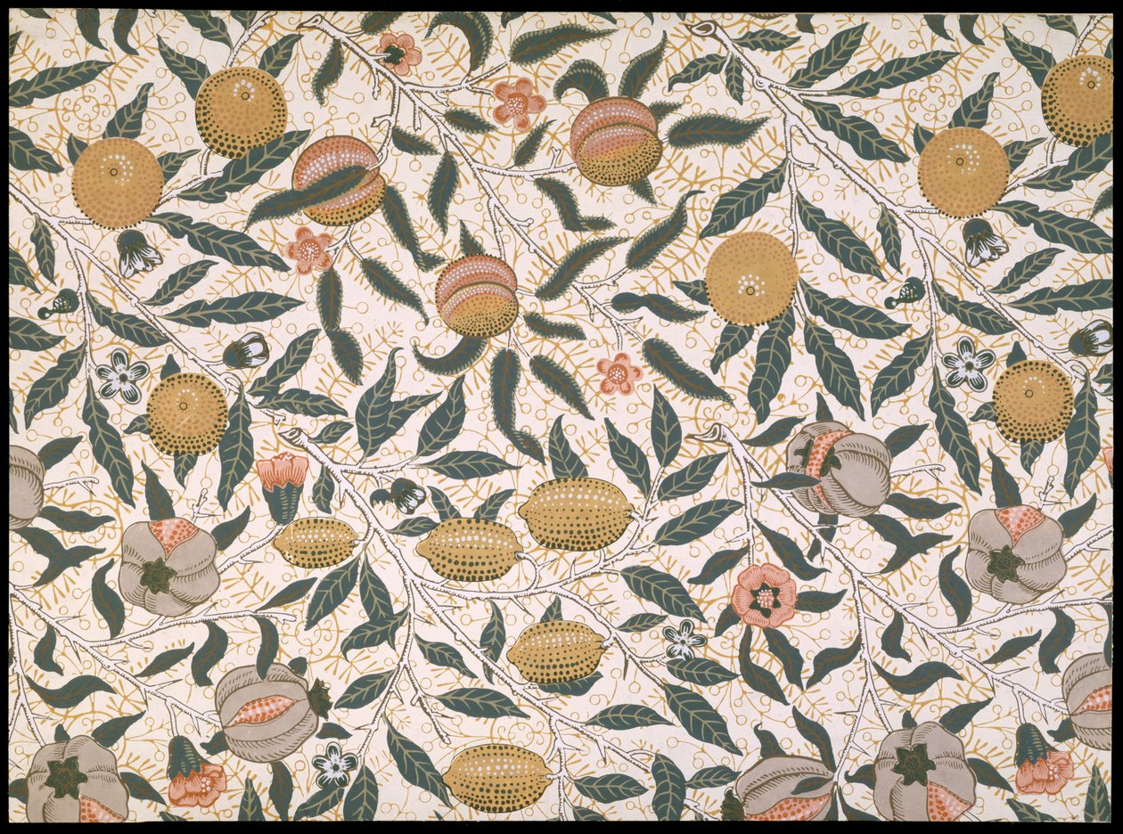 Grenade, dessin pour papier peint, 1866 - William Morris