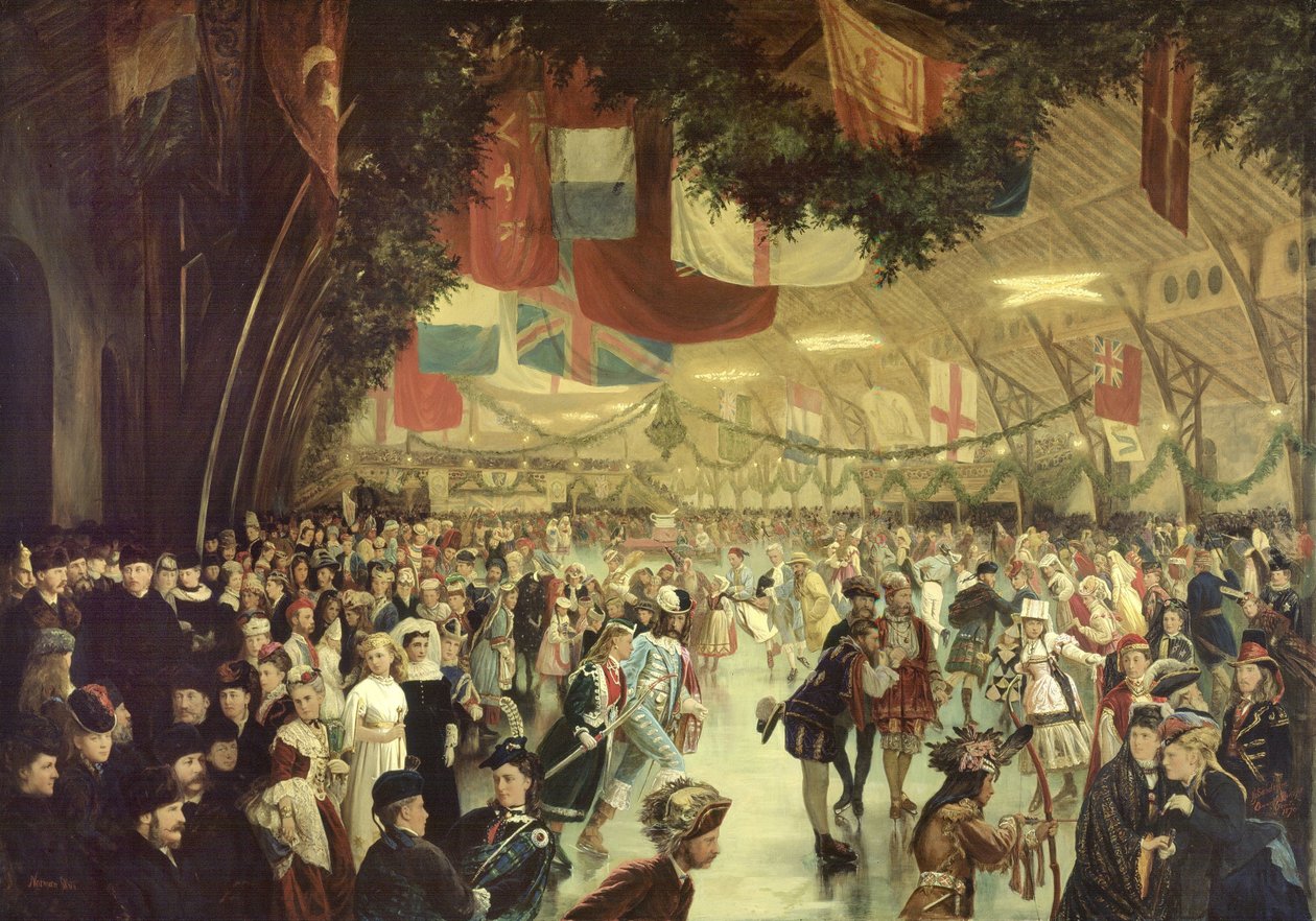 Carnaval de patinage, Victoria Rink, Montréal - William Notman