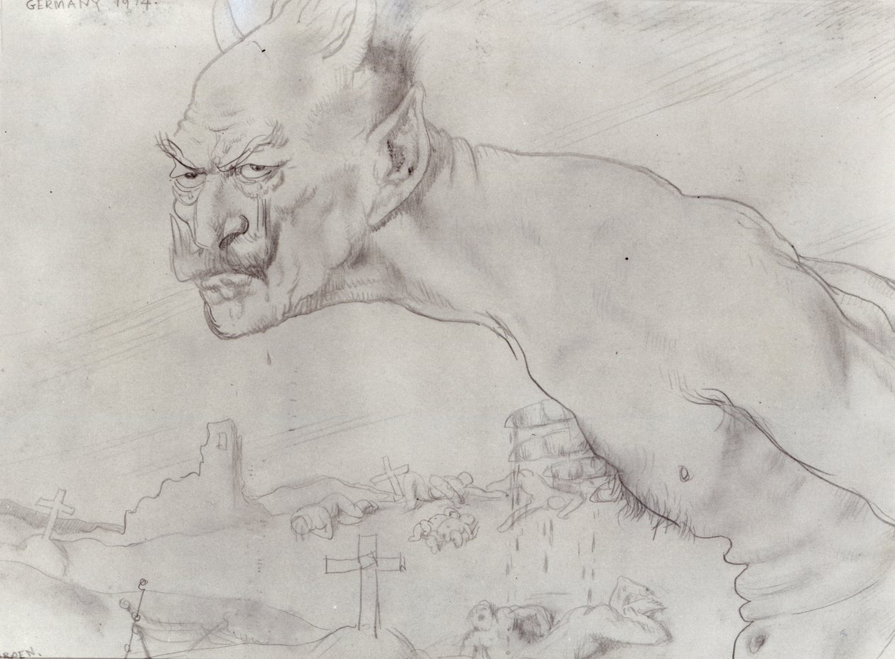Kaiser Wilhelm en diable, 1914 - William Orpen