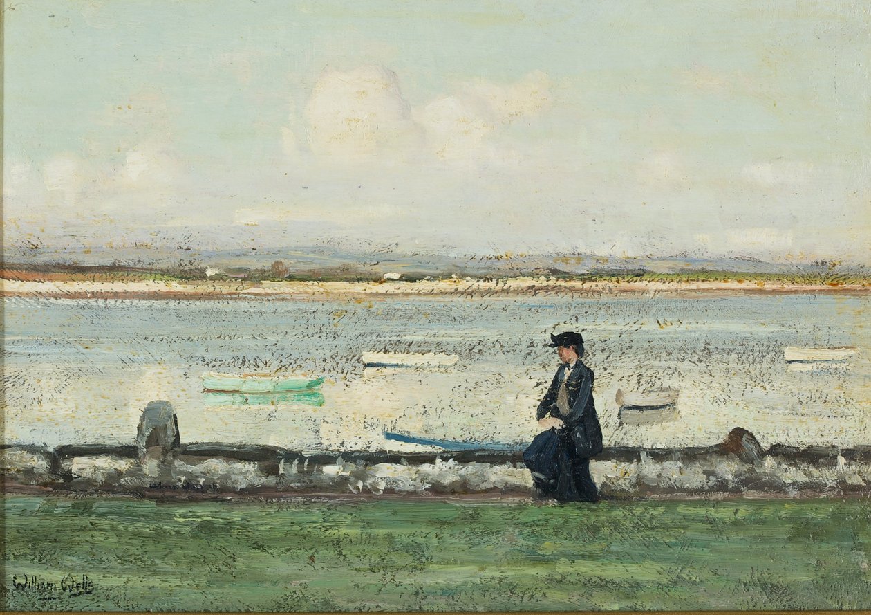 La Lune à Sunderland Point - William Page Atkinson Wells