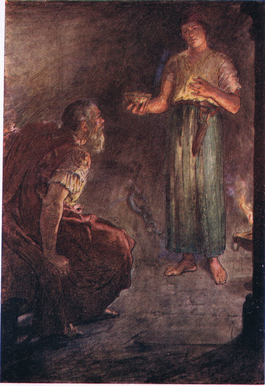 Philopoemen en prison, de Vies de Plutarque publié par T C & E C Jack Ltd, années 1920 - William Rainey