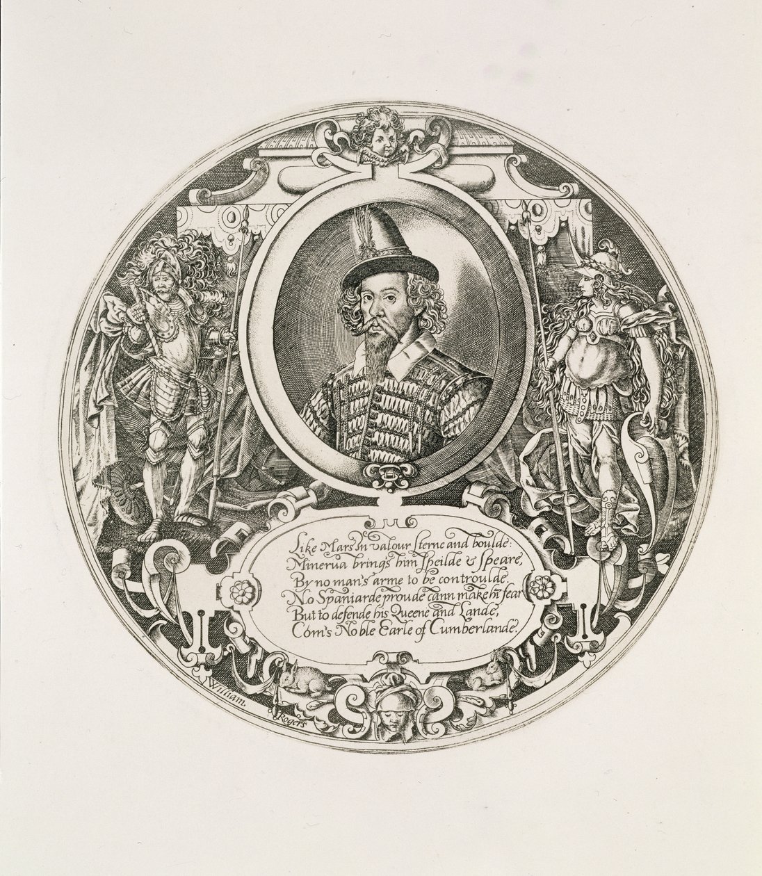 Portrait de George Clifford (1558-1605) 3e Comte de Cumberland, gravé par l