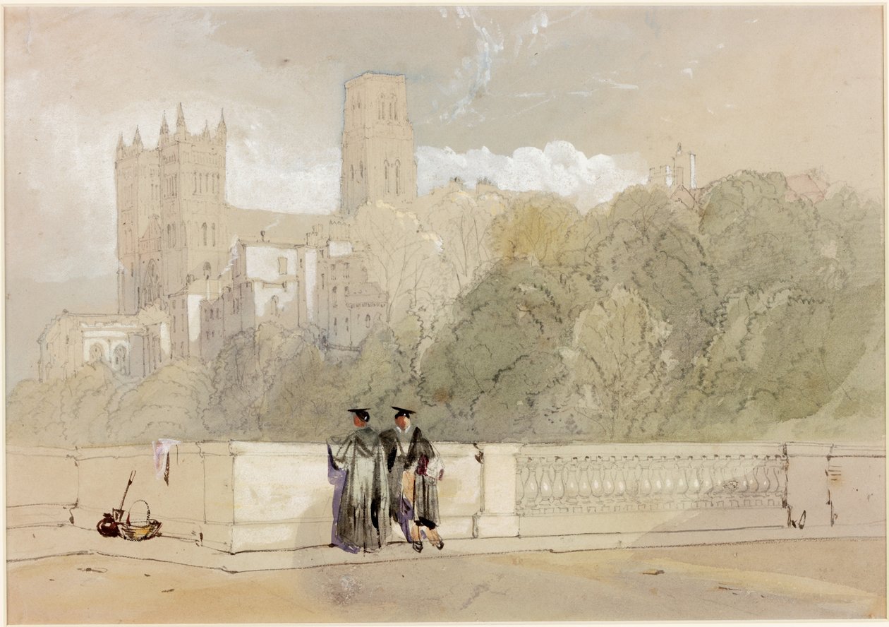 Cathédrale de Durham depuis le pont des Prébendes - William Roxby Beverley