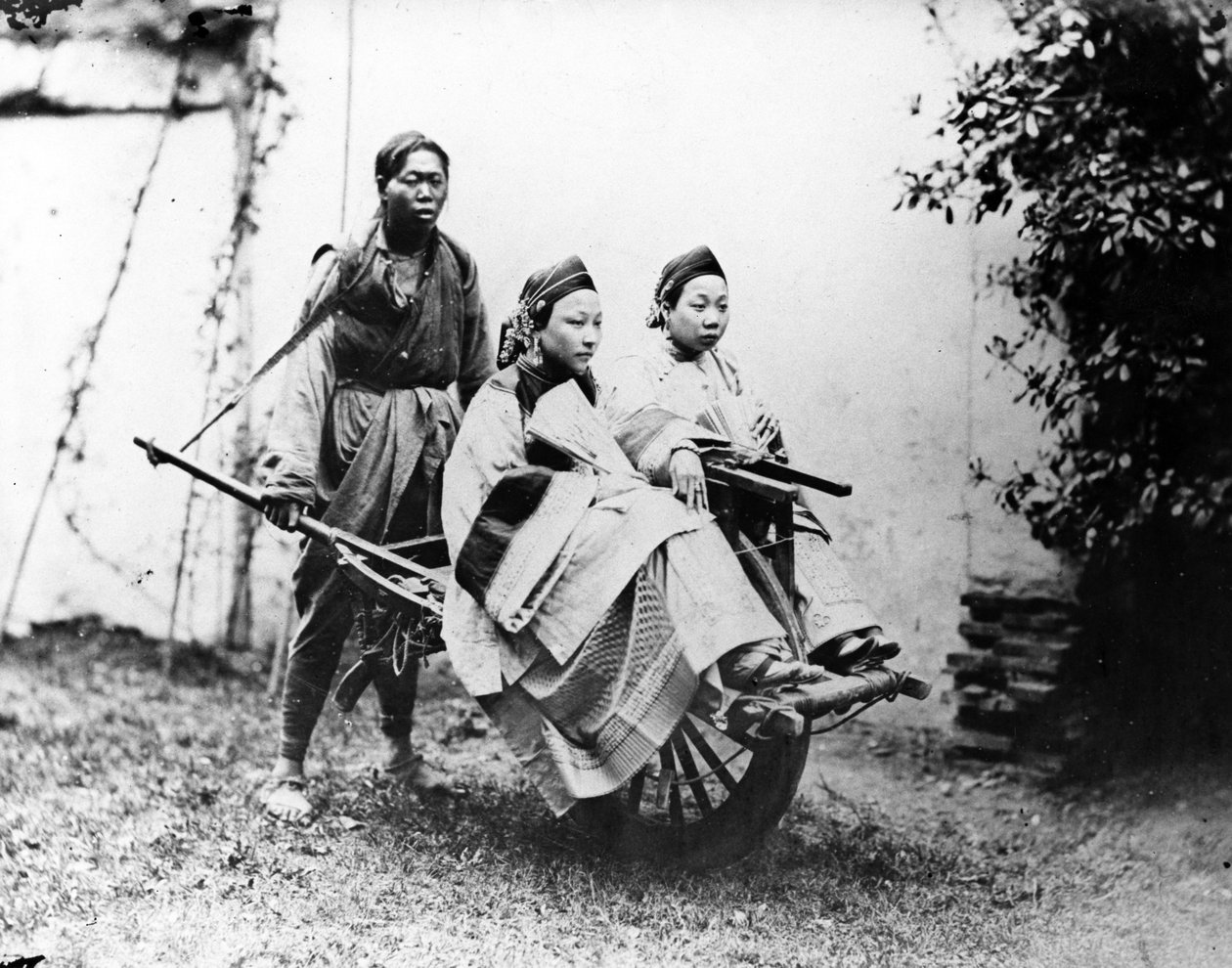 Taxi à brouette de Shanghai, vers 1870 - William Saunders