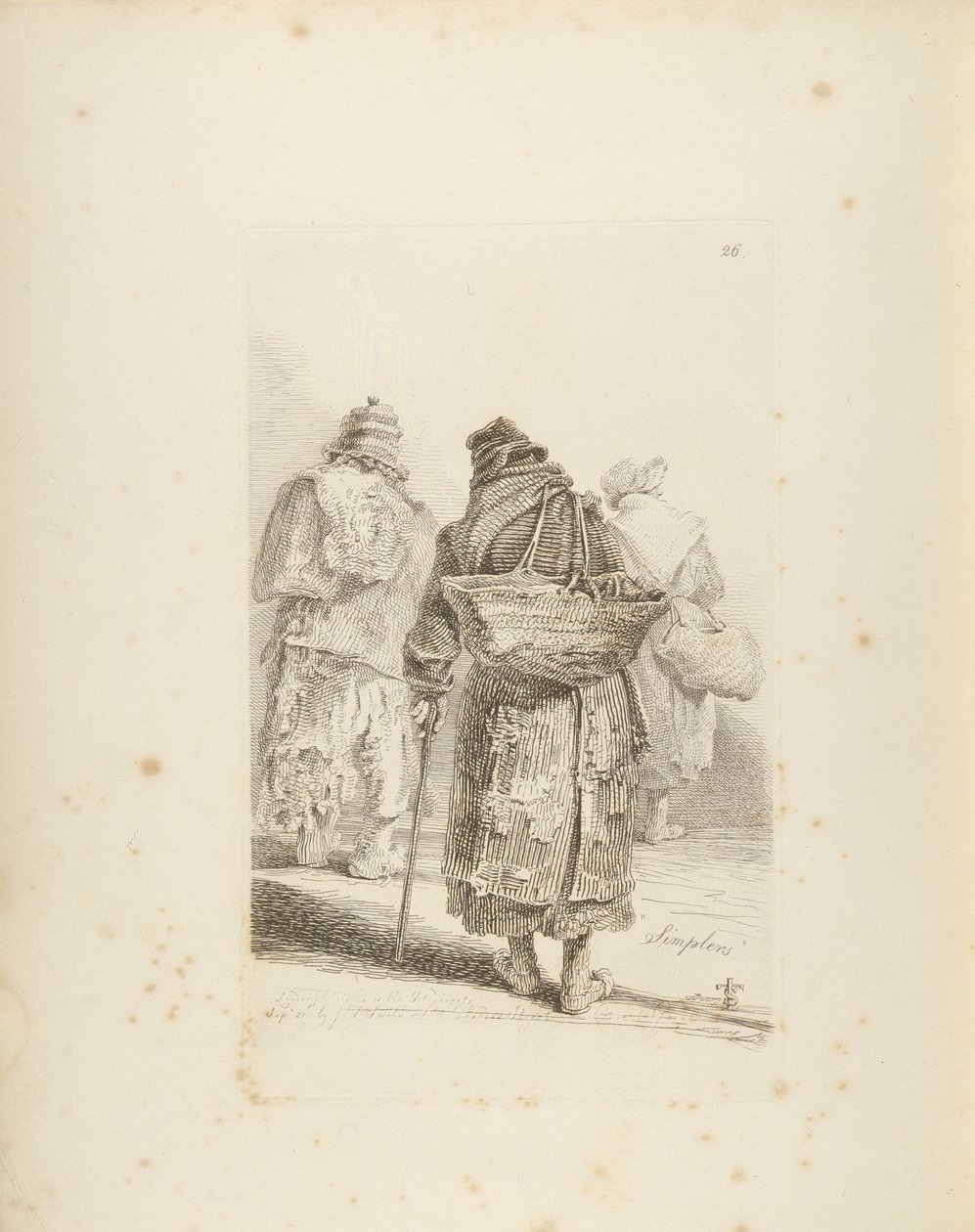 Les Simples, planche 26 des Cris de Londres exposant plusieurs des commerçants itinérants... - William Skelton