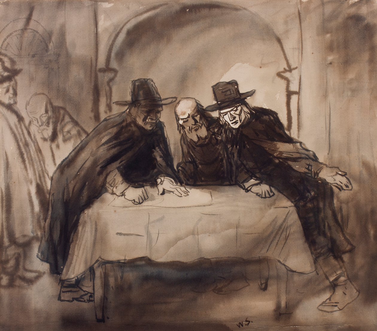 Une conspiration, vers 1905 - William Strang