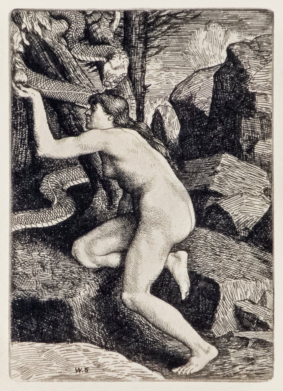 Ève tentée par Satan sous la forme d