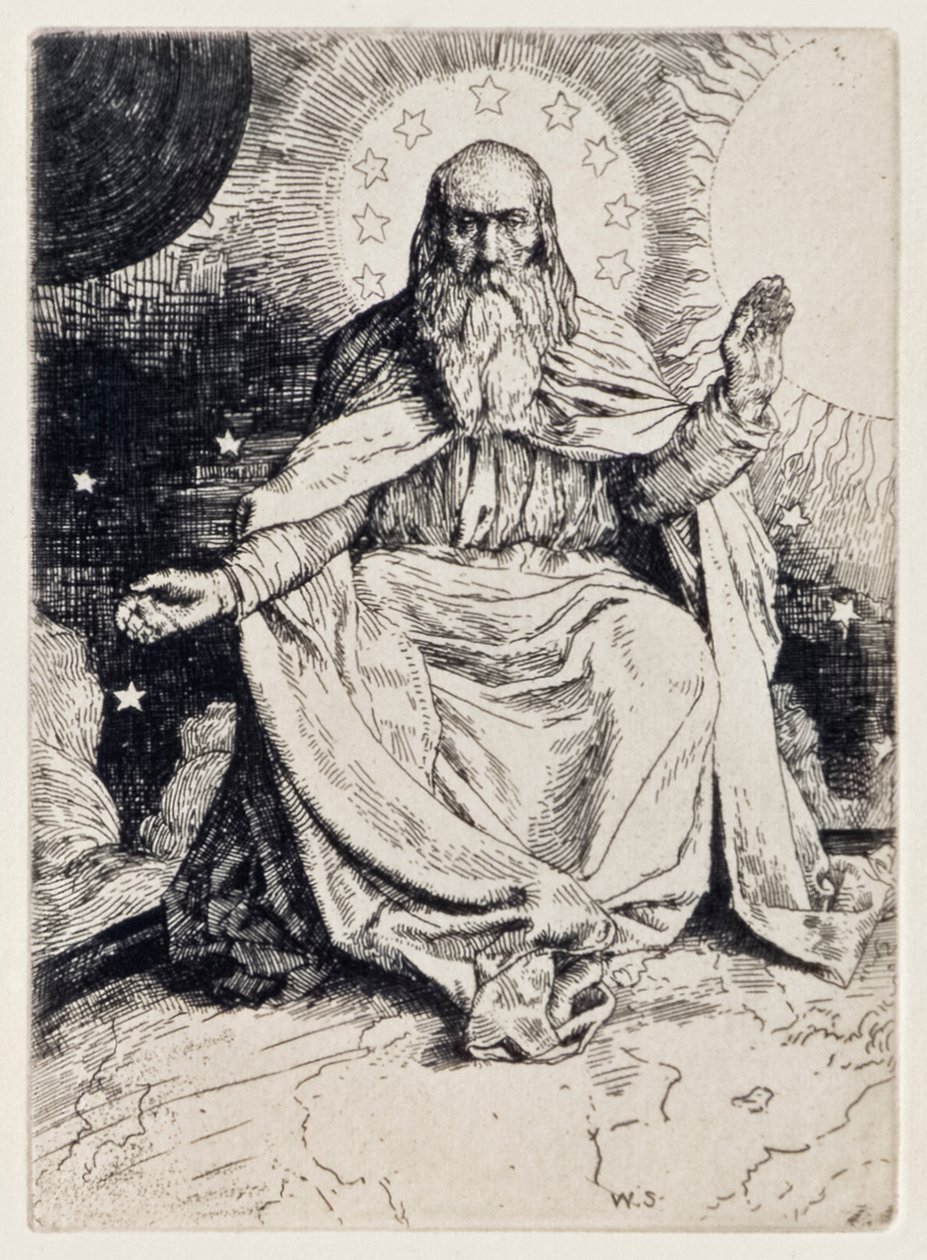 La Création du monde de Le Paradis perdu de John Milton, une série de 12 illustrations gravées par William Strang - William Strang