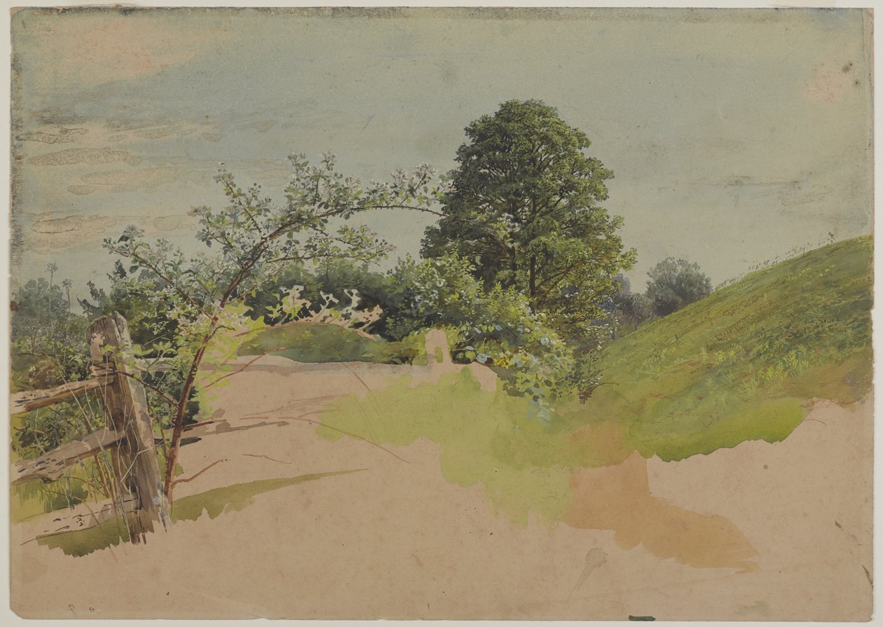Paysage avec clôture, années 1870-1880 - William Trost Richards