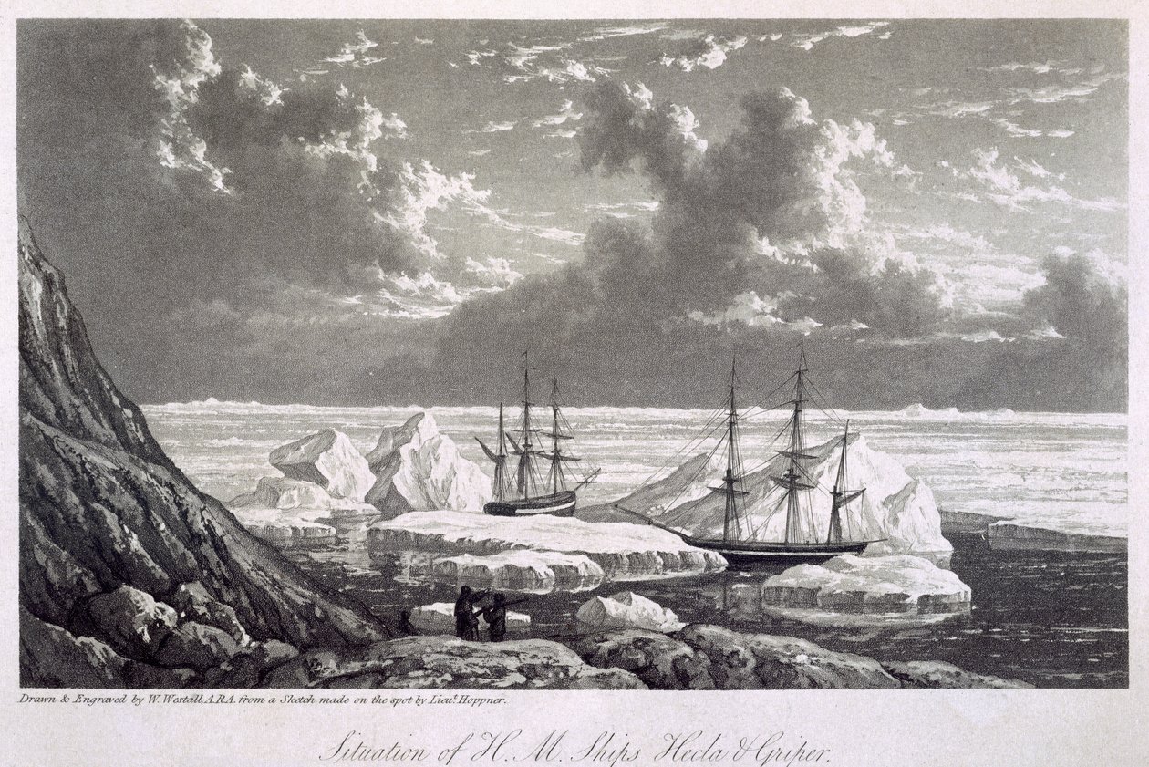 Situation des navires de S.M. Hecla et Griper du 17 au 23 août 1820, de 