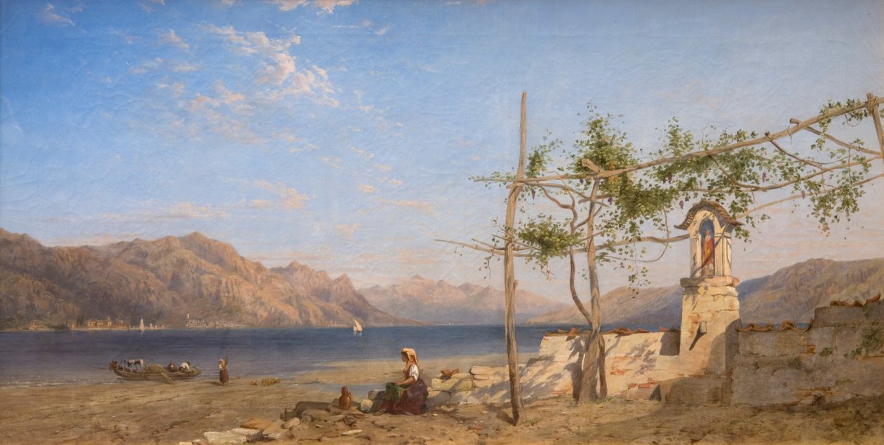 Vigne en treillis sur le lac de Lugano - William Wilthieu Fenn