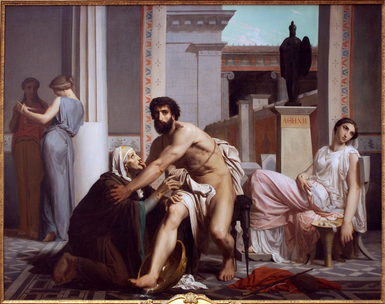 Ulysse reconnu par sa nourrice, Euryclée, 1848 - William Adolphe Bouguereau