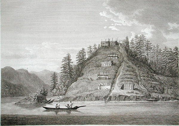 Village des Indiens amicaux à l