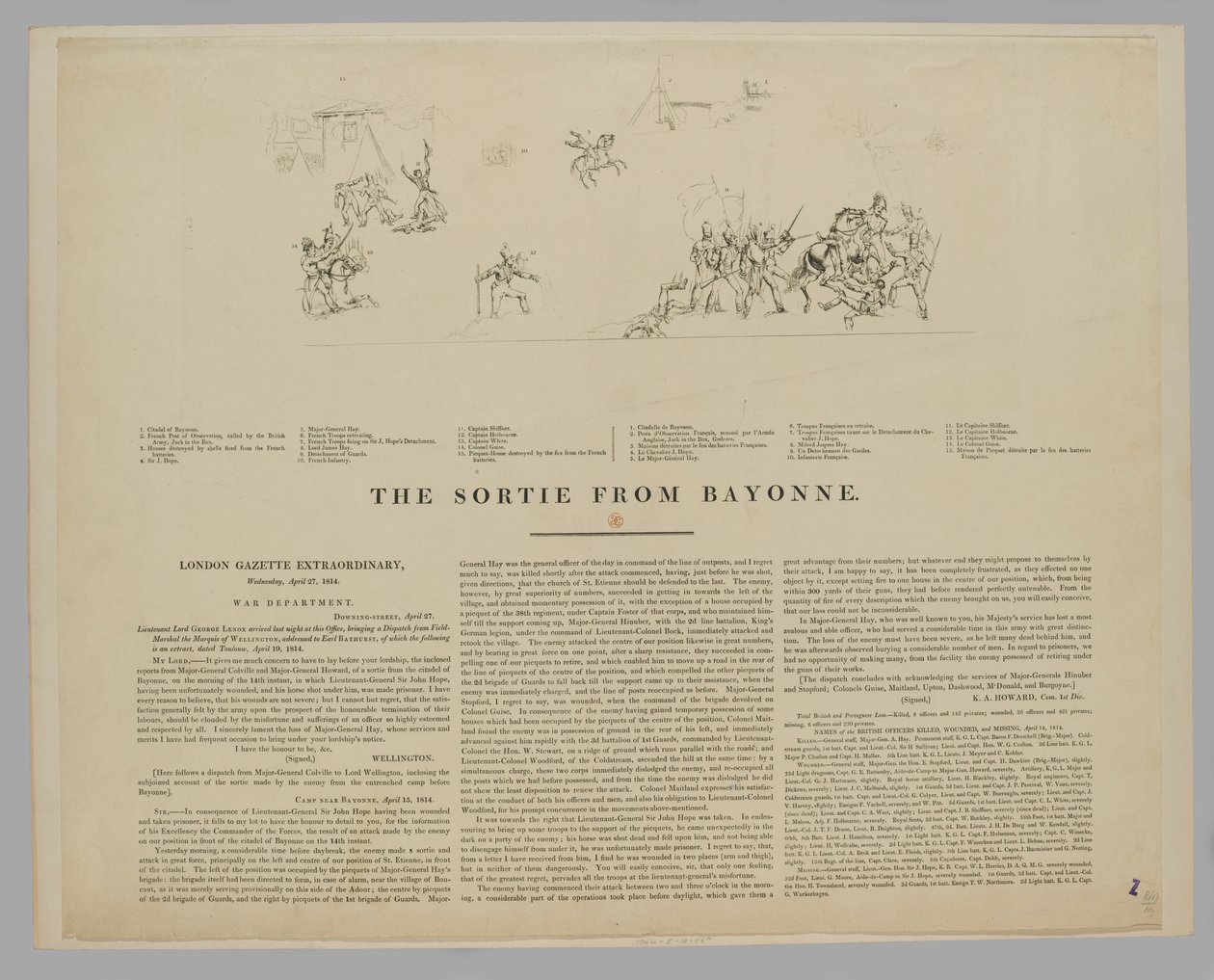 La Sortie de Bayonne - William (after) Heath