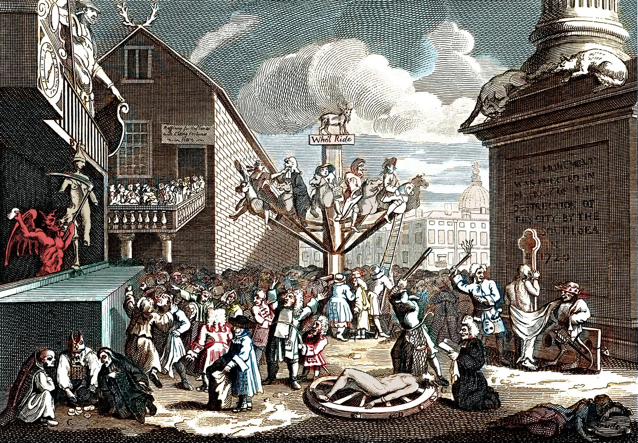 Gravure emblématique du South Sea Scheme - William (after) Hogarth