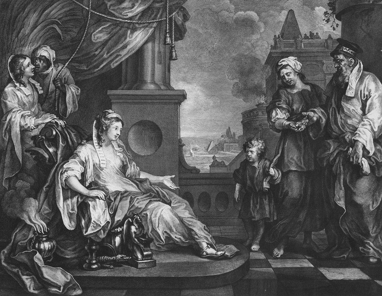 Moïse amené à la fille de Pharaon, vers 1752 - William (after) Hogarth