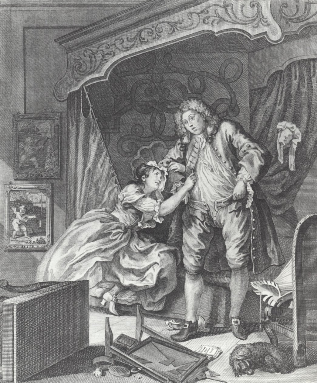 Femme devenant prostituée en Angleterre au 18e siècle - William (after) Hogarth