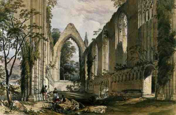 Abbaye de Bolton, intérieur du chœur, de 