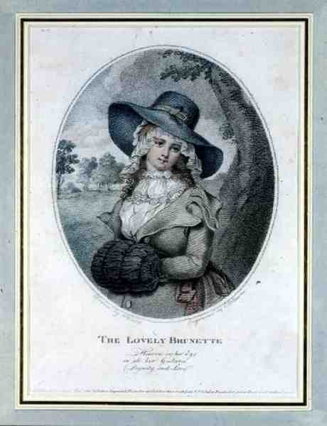 La jolie brune, gravé par E. Williams, publié par Prattent - William (after) Ward