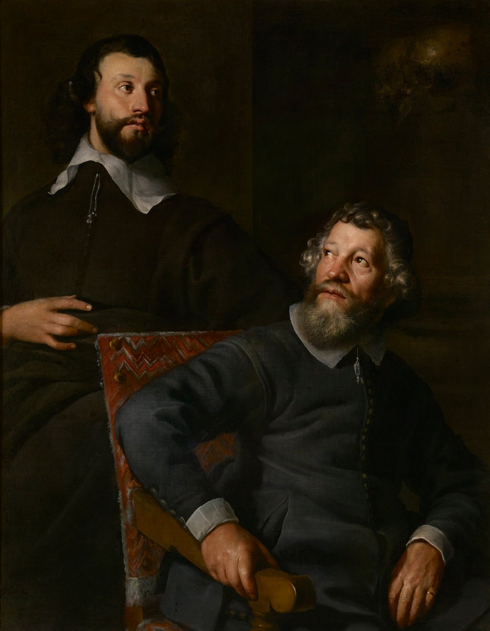 Portrait de deux messieurs, appelés Nicholas Stone et son fils - William (attr. to) Dobson