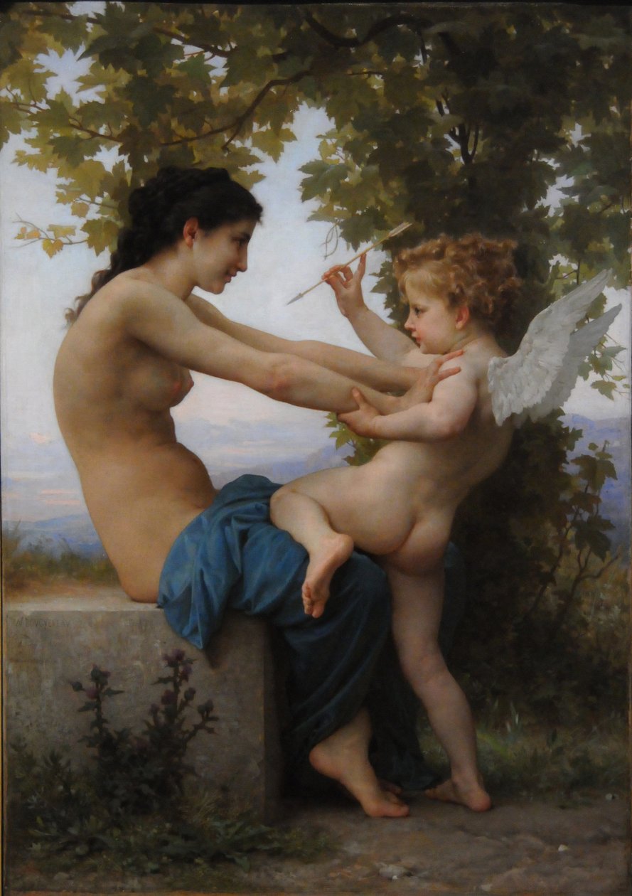 Une jeune fille se défendant contre Éros - William Adolphe Bouguereau