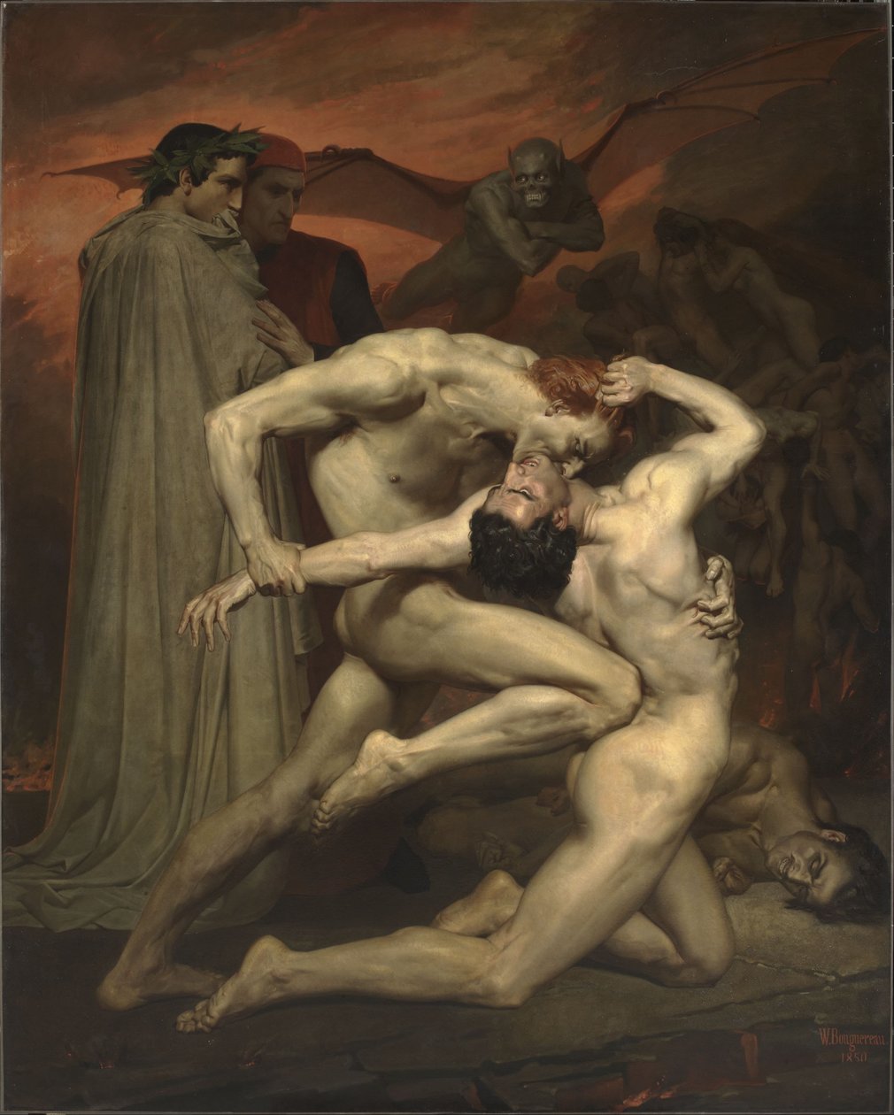 Français :  Dante et Virgile Dante et Virgile en enfer - William Adolphe Bouguereau