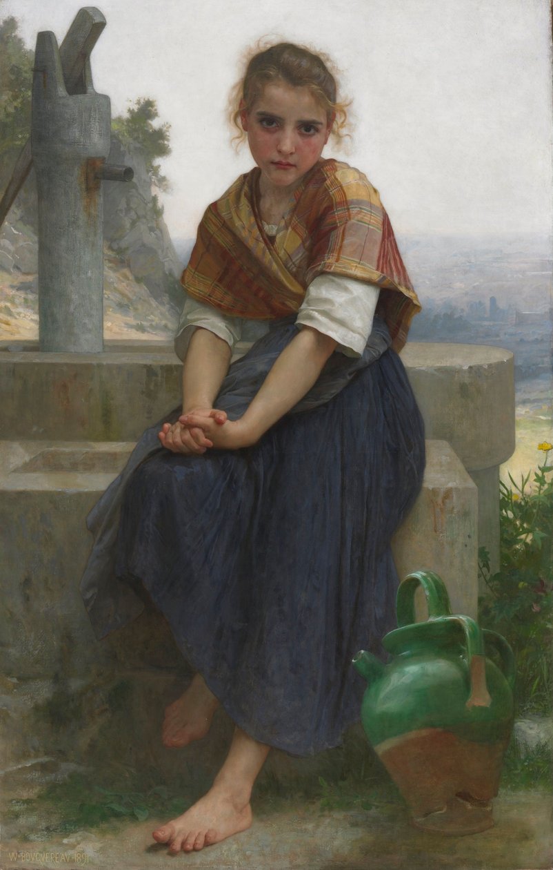 Français :  La Cruche Cassée The Broken Pitcher - William Adolphe Bouguereau