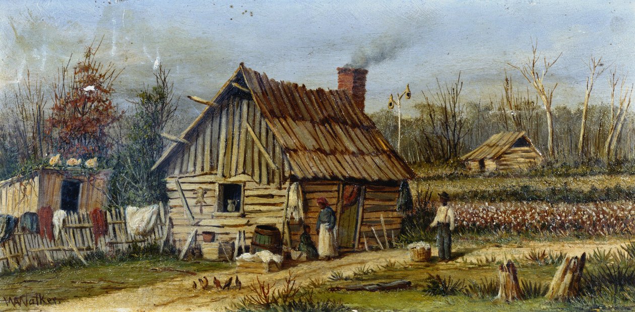 Negro Farmstead in the American South (planche) (pour la paire voir 67735) - William Aiken Walker